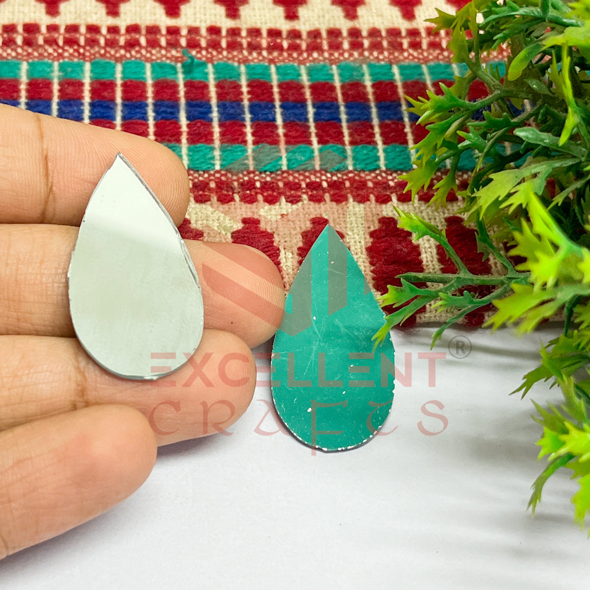 18x35mm Teardrop Shape Glass Mirrors-50Pc