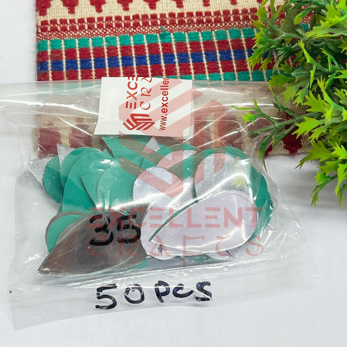 18x35mm Teardrop Shape Glass Mirrors-50Pc