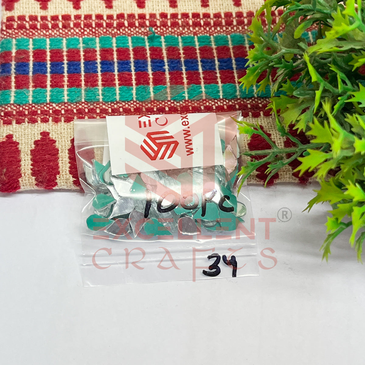 5x8mm Teardrop Shape Glass Mirrors-100Pc