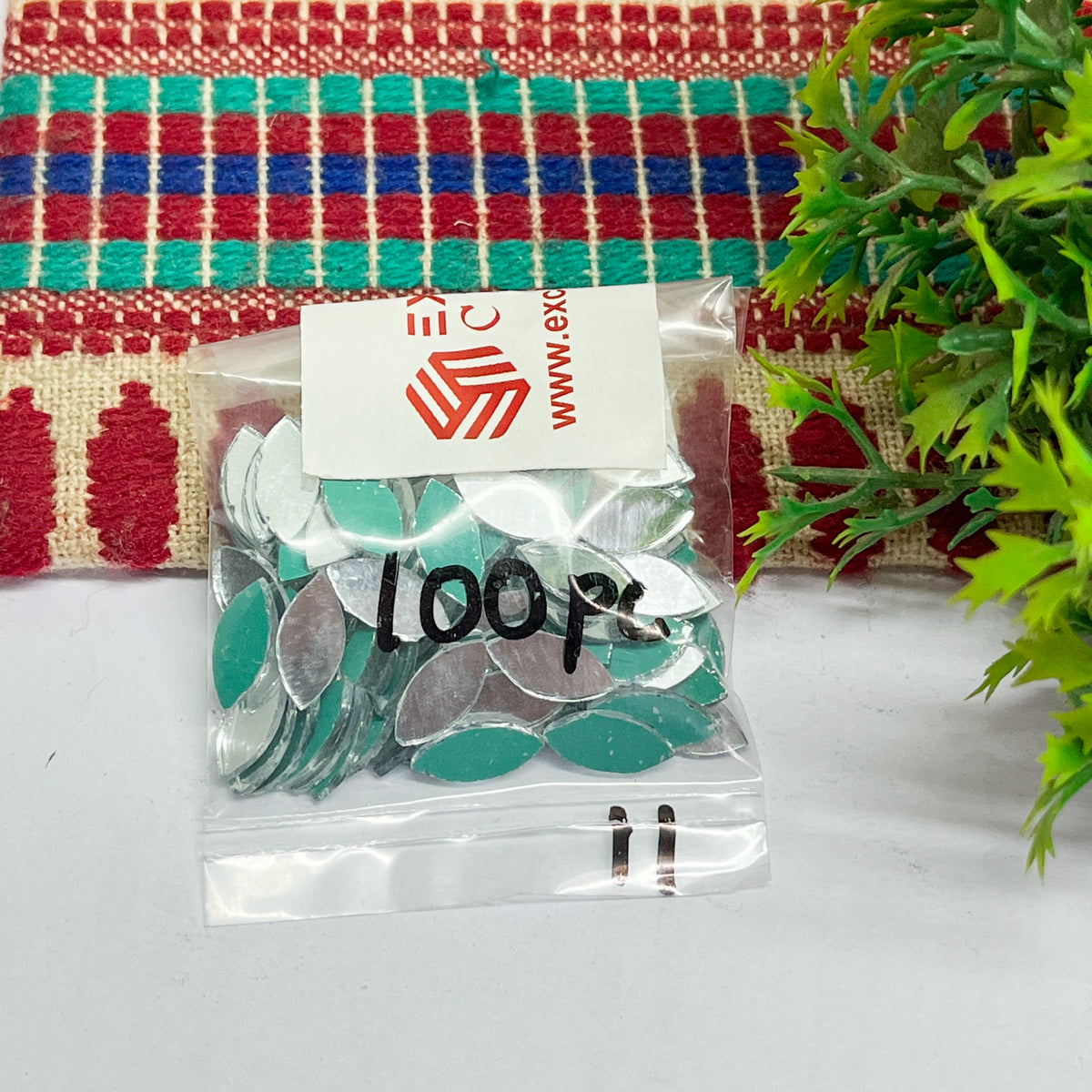 8x16mm Eye Shape Glass Mirrors-100Pc