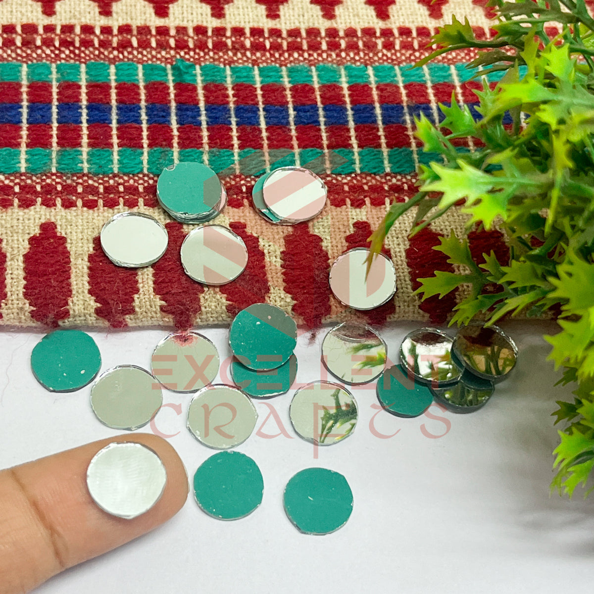 10x10mm Round Shape Glass Mirrors-100Pc