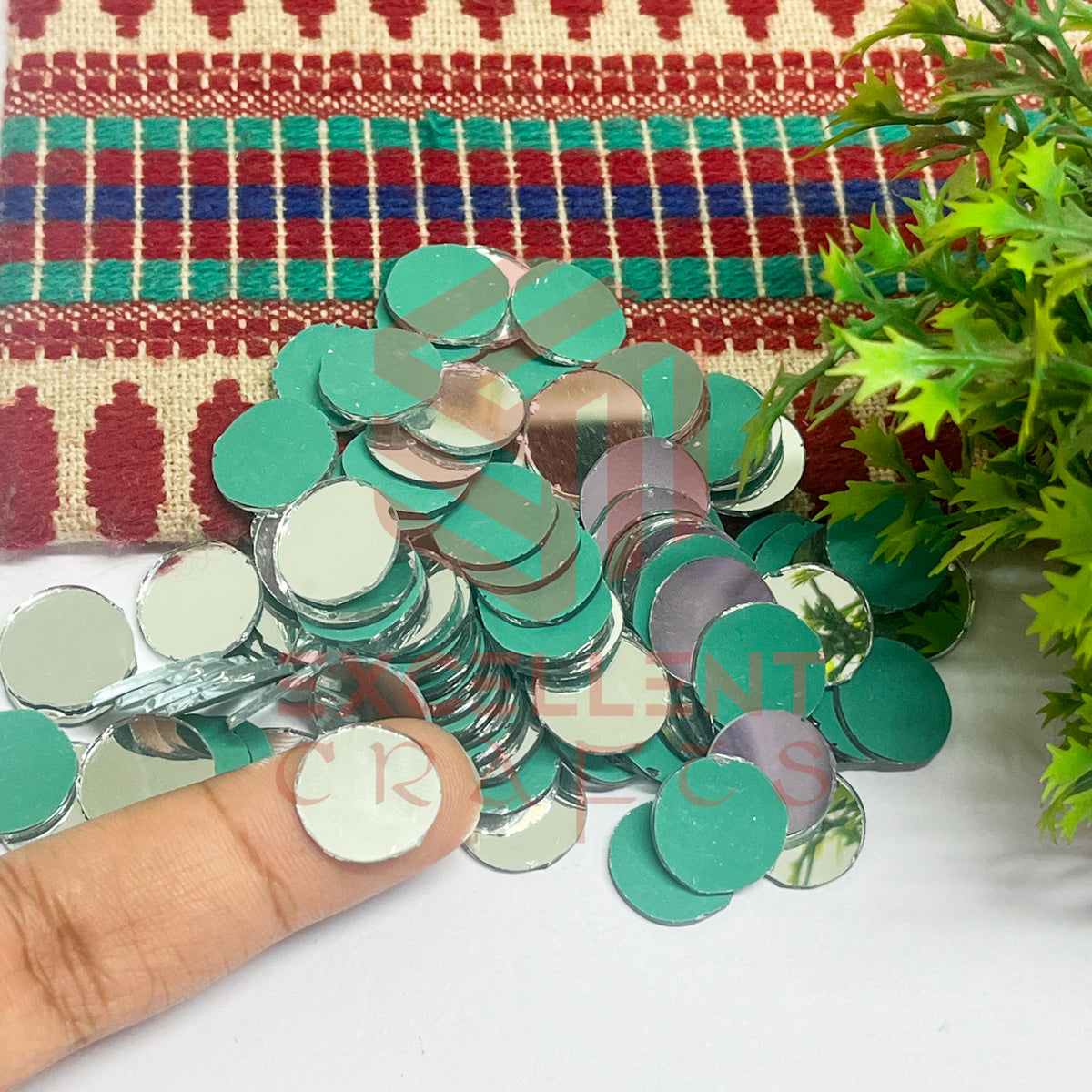 14x14mm Round Shape Glass Mirrors-100Pc