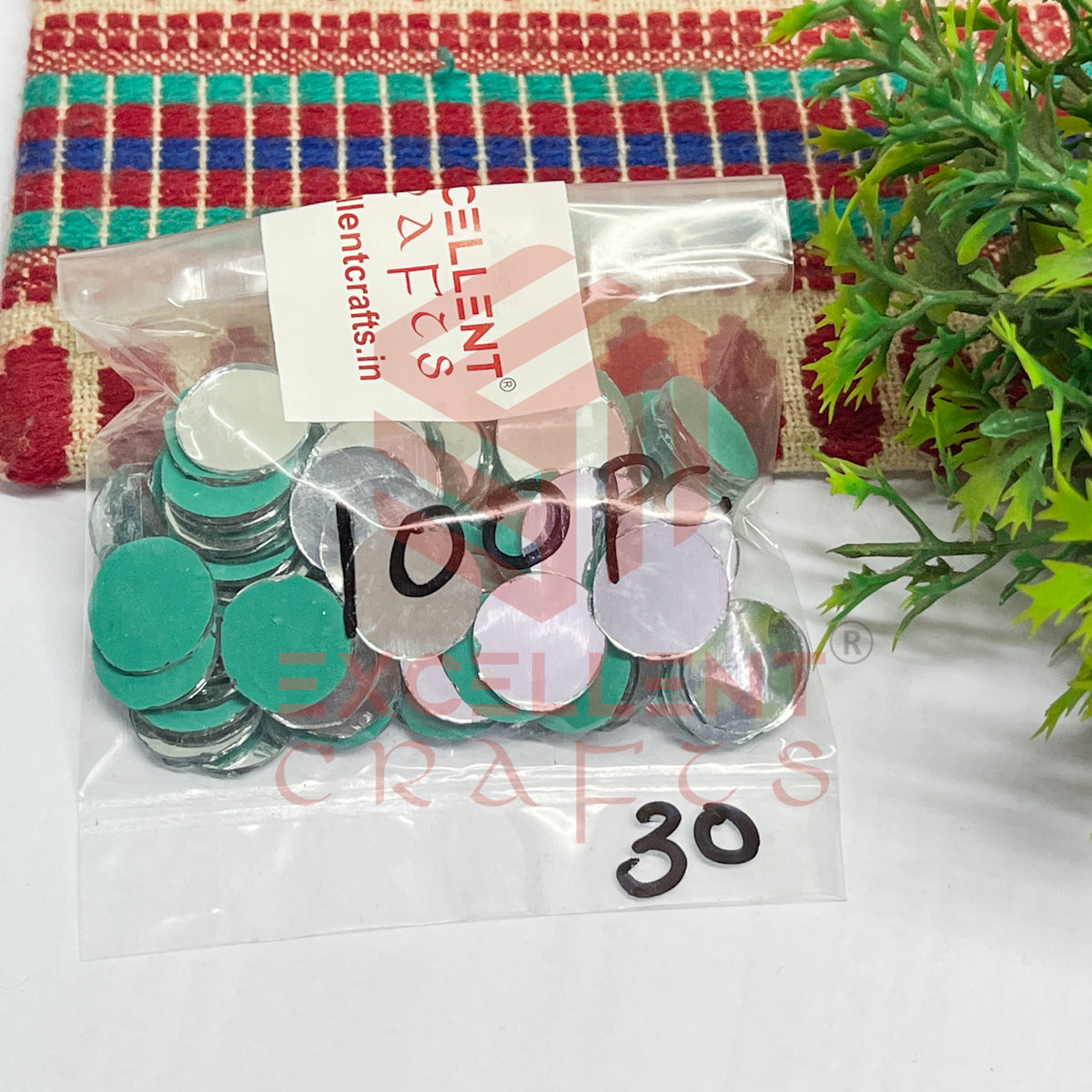 14x14mm Round Shape Glass Mirrors-100Pc