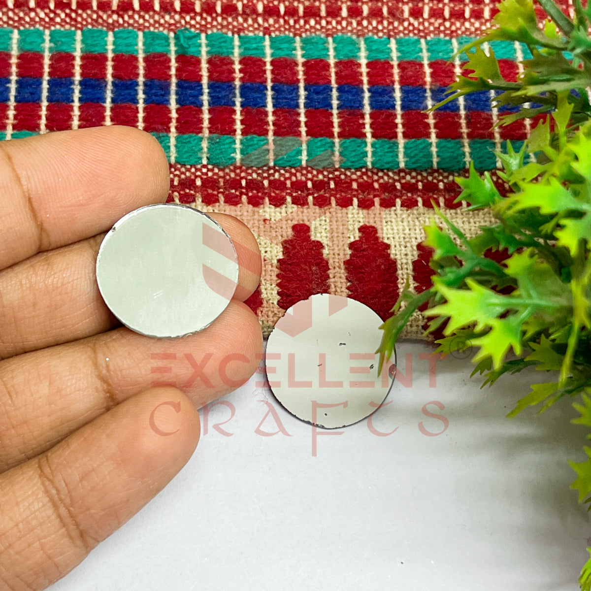 20x20mm Round Shape Glass Mirrors-50Pc