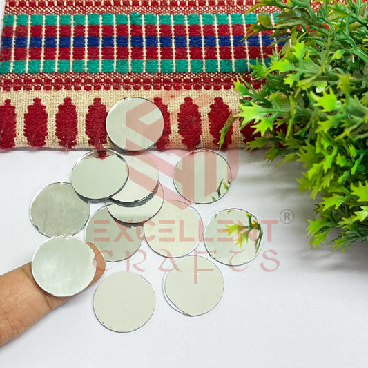 20x20mm Round Shape Glass Mirrors-50Pc