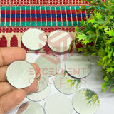 25x25mm Round Shape Glass Mirrors-50Pc