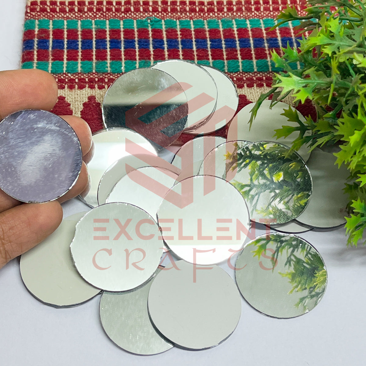 30x30mm Round Shape Glass Mirrors-50Pc