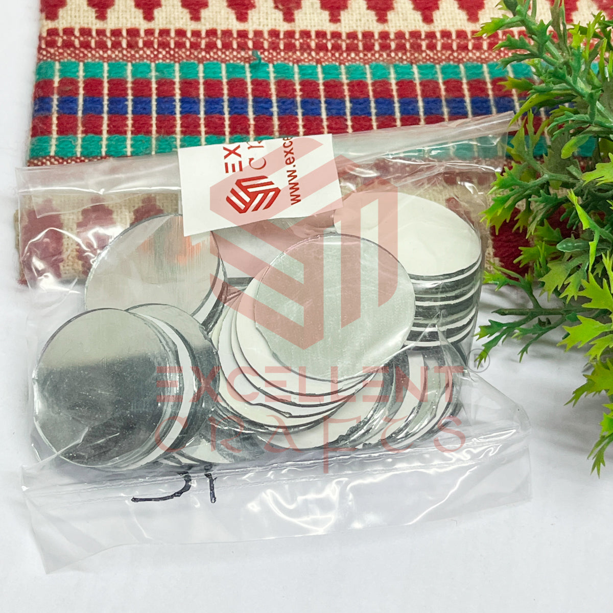 30x30mm Round Shape Glass Mirrors-50Pc