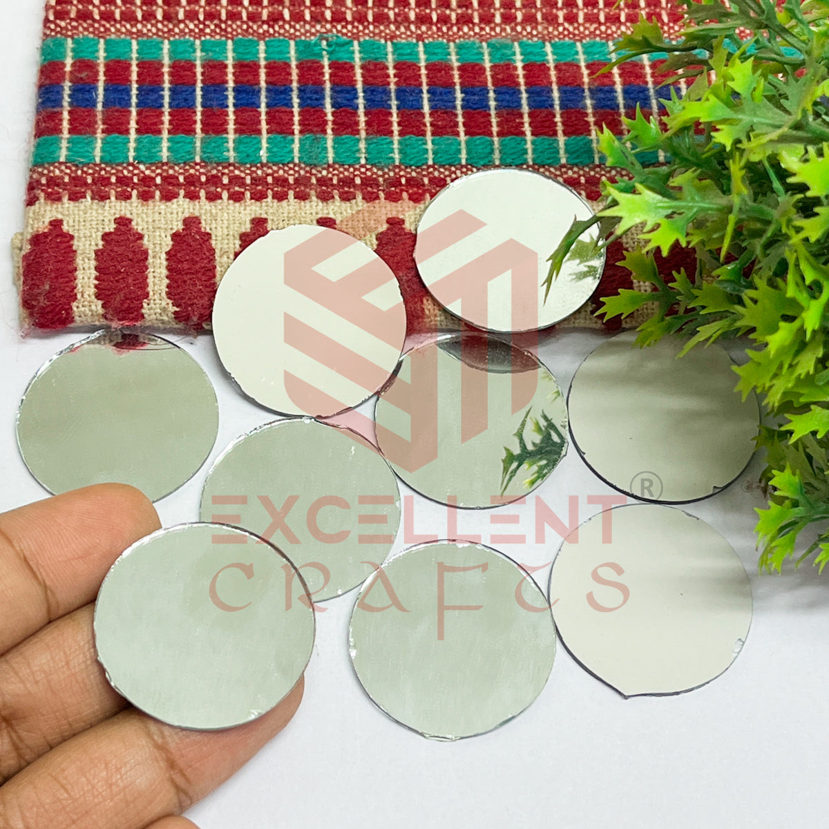 30x30mm Round Shape Glass Mirrors-50Pc