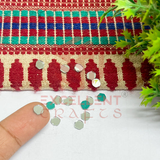 3x3mm Round Shape Glass Mirrors-100Pc
