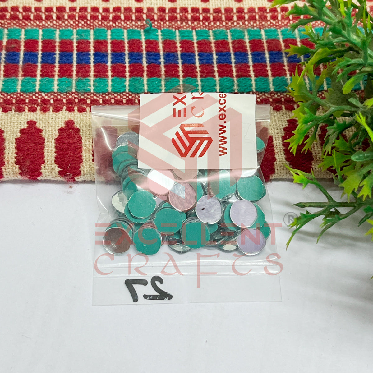 6x6mm Round Shape Glass Mirrors-100Pc