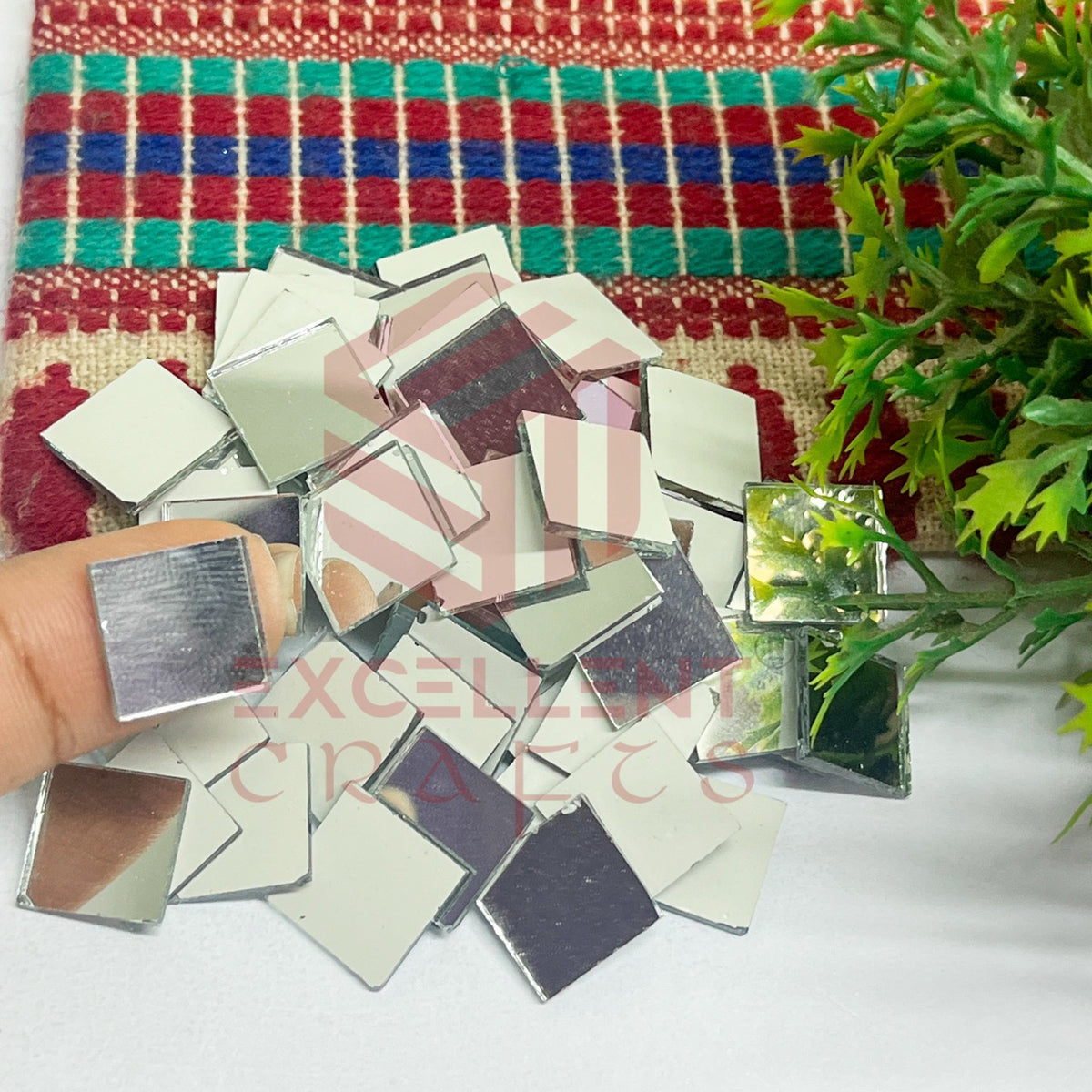 12x12mm Square Shape Glass Mirrors-100Pc