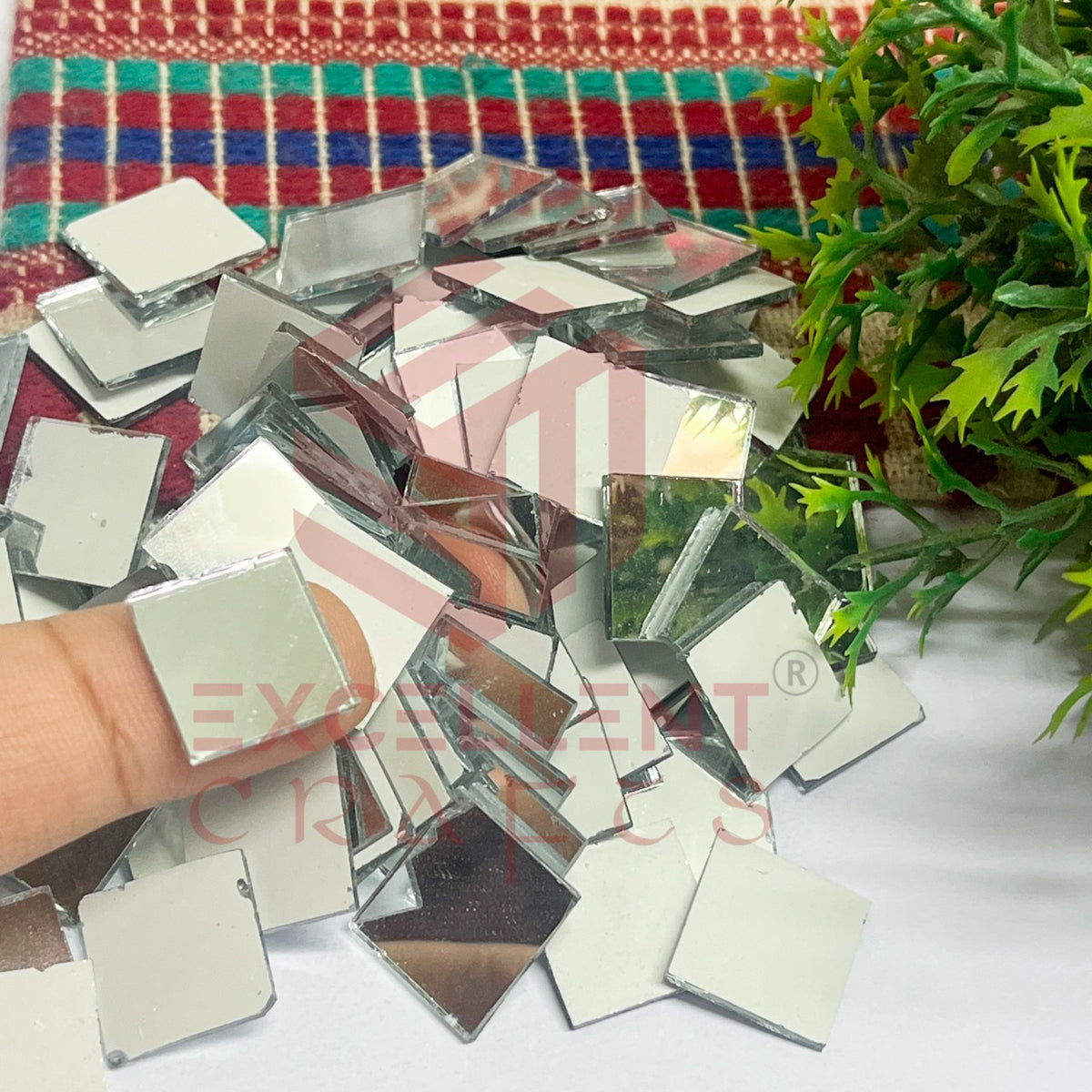 14x14mm Square Shape Glass Mirrors-100Pc