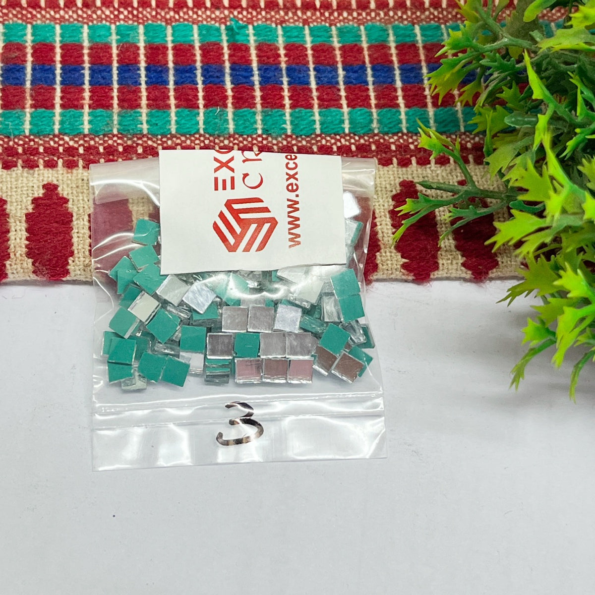 5x5mm Square Shape Glass Mirrors-100Pc