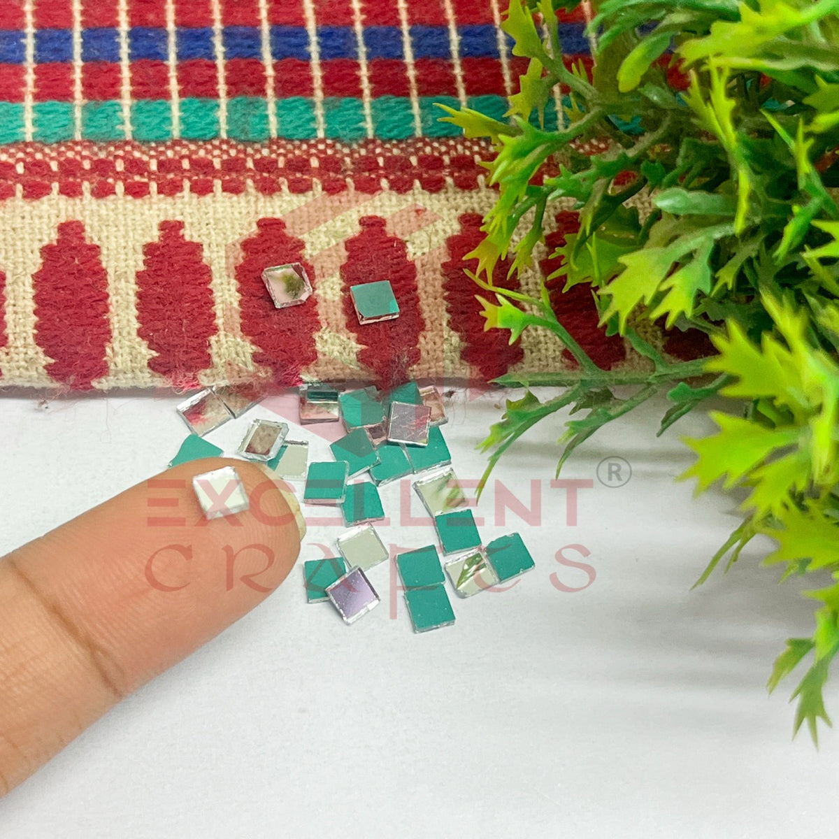 5x5mm Square Shape Glass Mirrors-100Pc