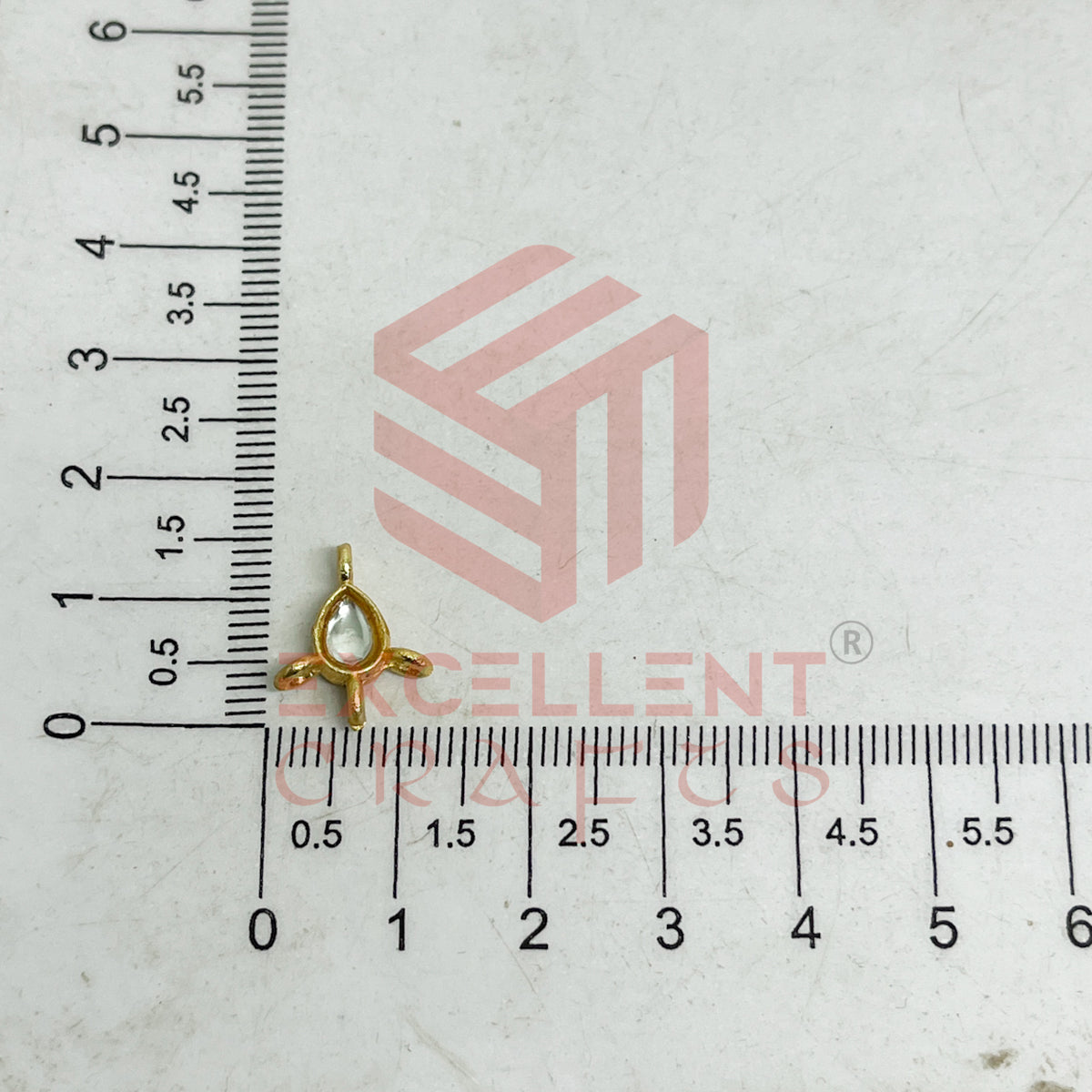 Kundan Three Hole connectors- 5Pc Pack