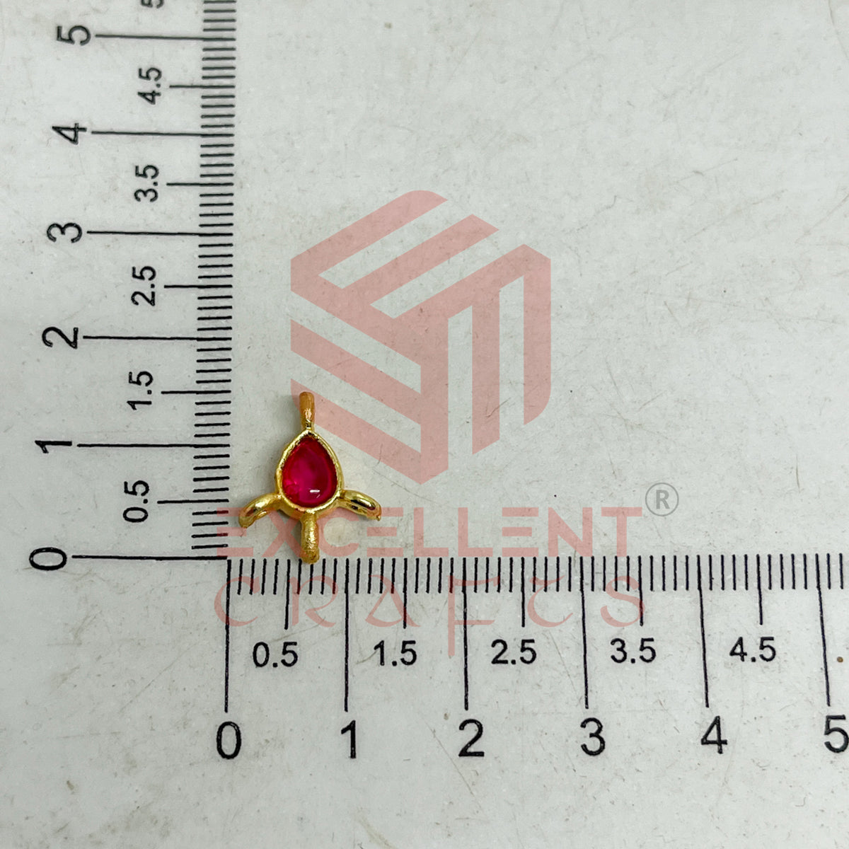 Kundan Three Hole connectors- 5Pc Pack
