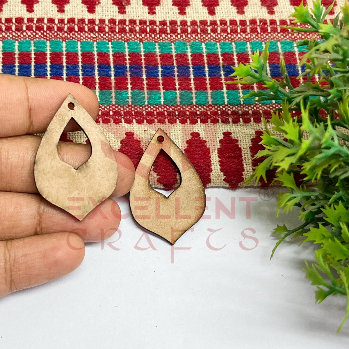 MDF Cutout for Earrings - Design2 - 1 Pair