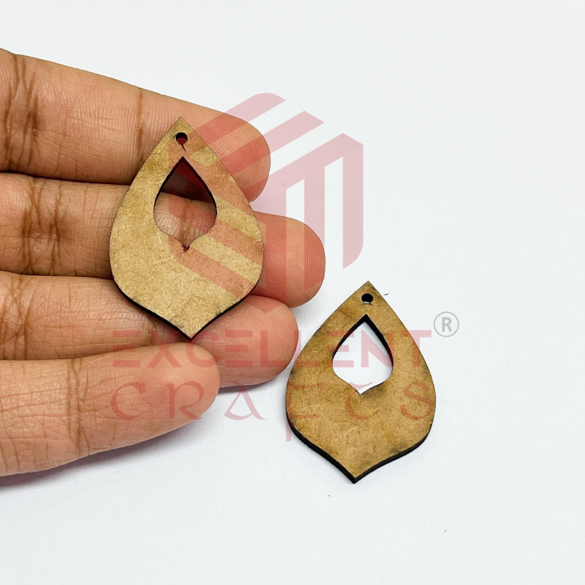 MDF Cutout for Earrings - Design2 - 1 Pair