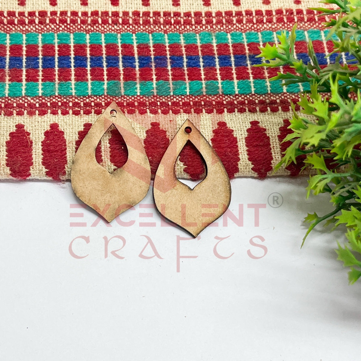 MDF Cutout for Earrings - Design2 - 1 Pair