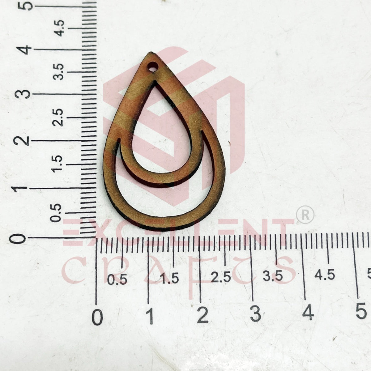 MDF Cutout for Earrings - Design 5- 1 Pair