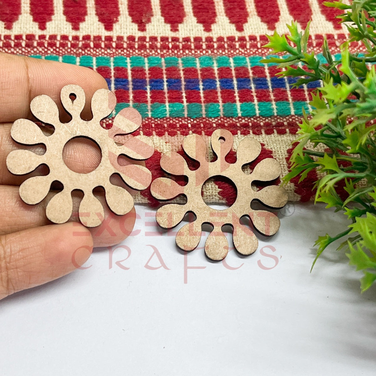 MDF Cutout for Earrings - Design 7- 1 Pair