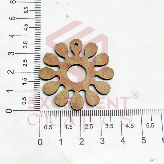 MDF Cutout for Earrings - Design 7- 1 Pair