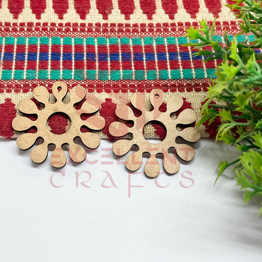 MDF Cutout for Earrings - Design 7- 1 Pair