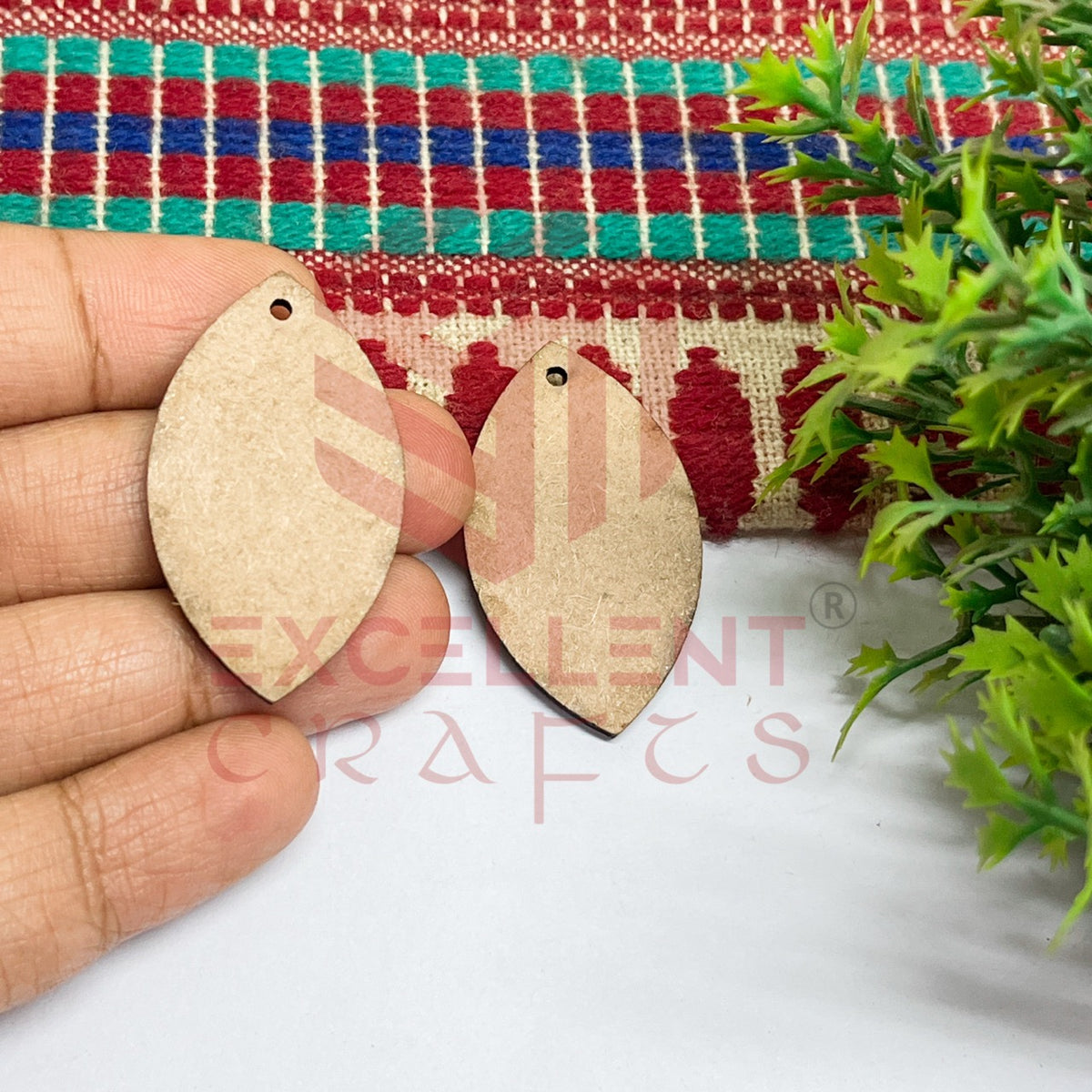 MDF Cutout for Earrings - Design 8- 1 Pair