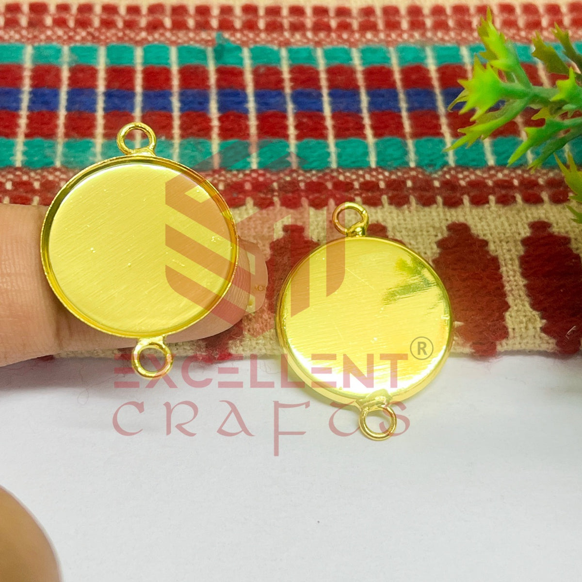 20mm Round Cabochon Tray Blank Connector