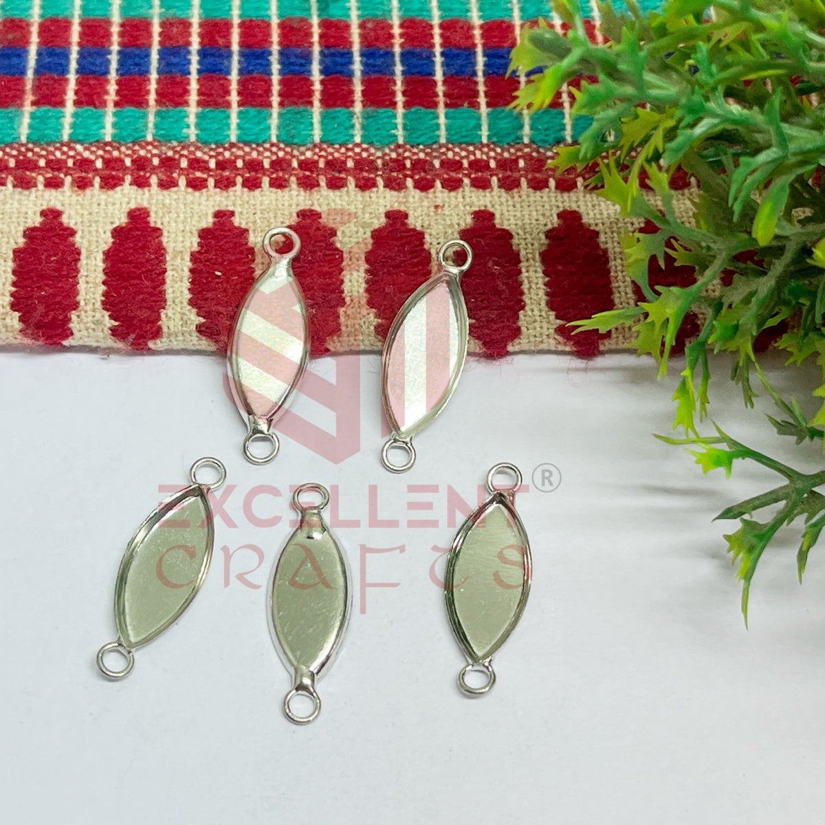 Eye Shape Cabochon Tray Blank Connector