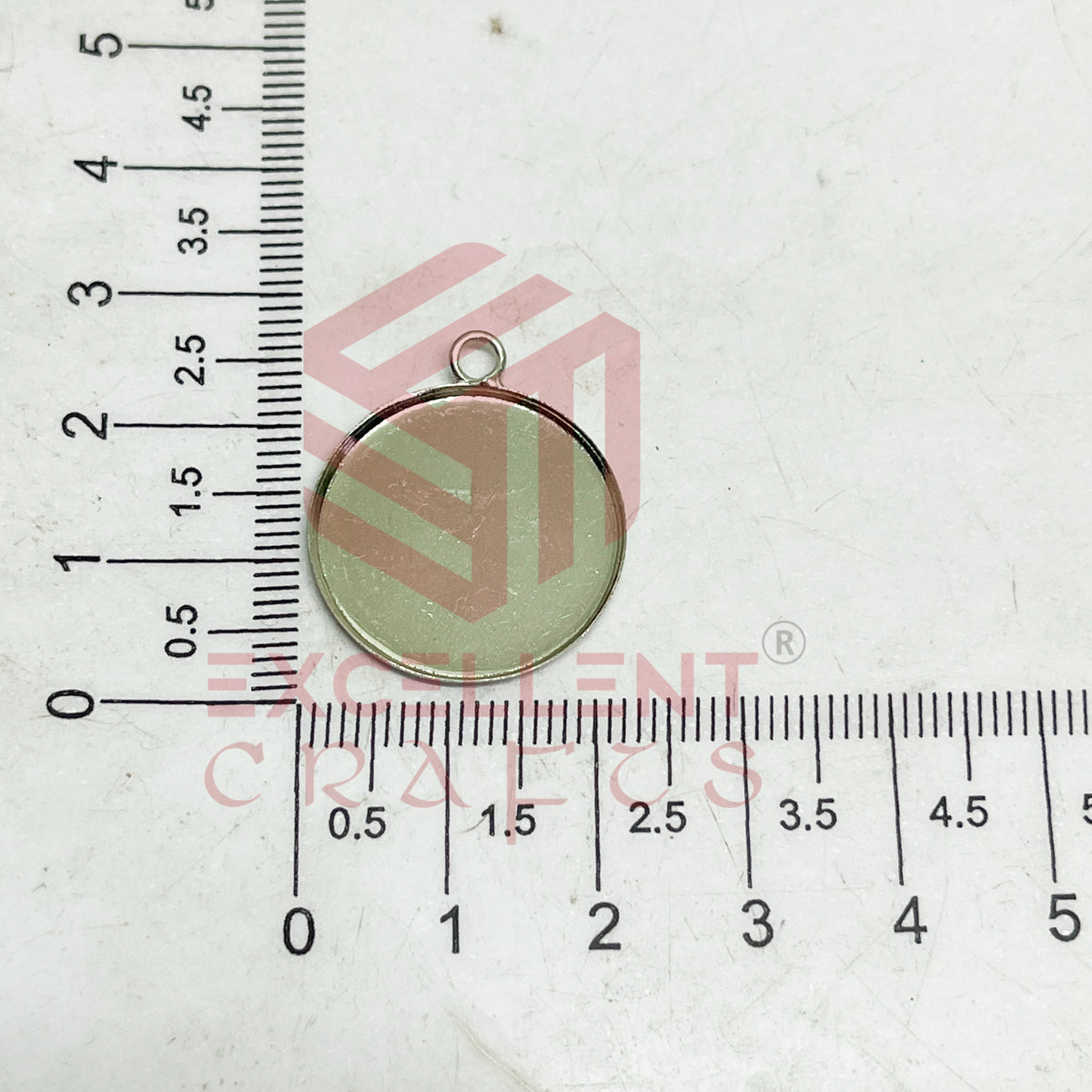 Round 20mm Metal Pendent Bezel
