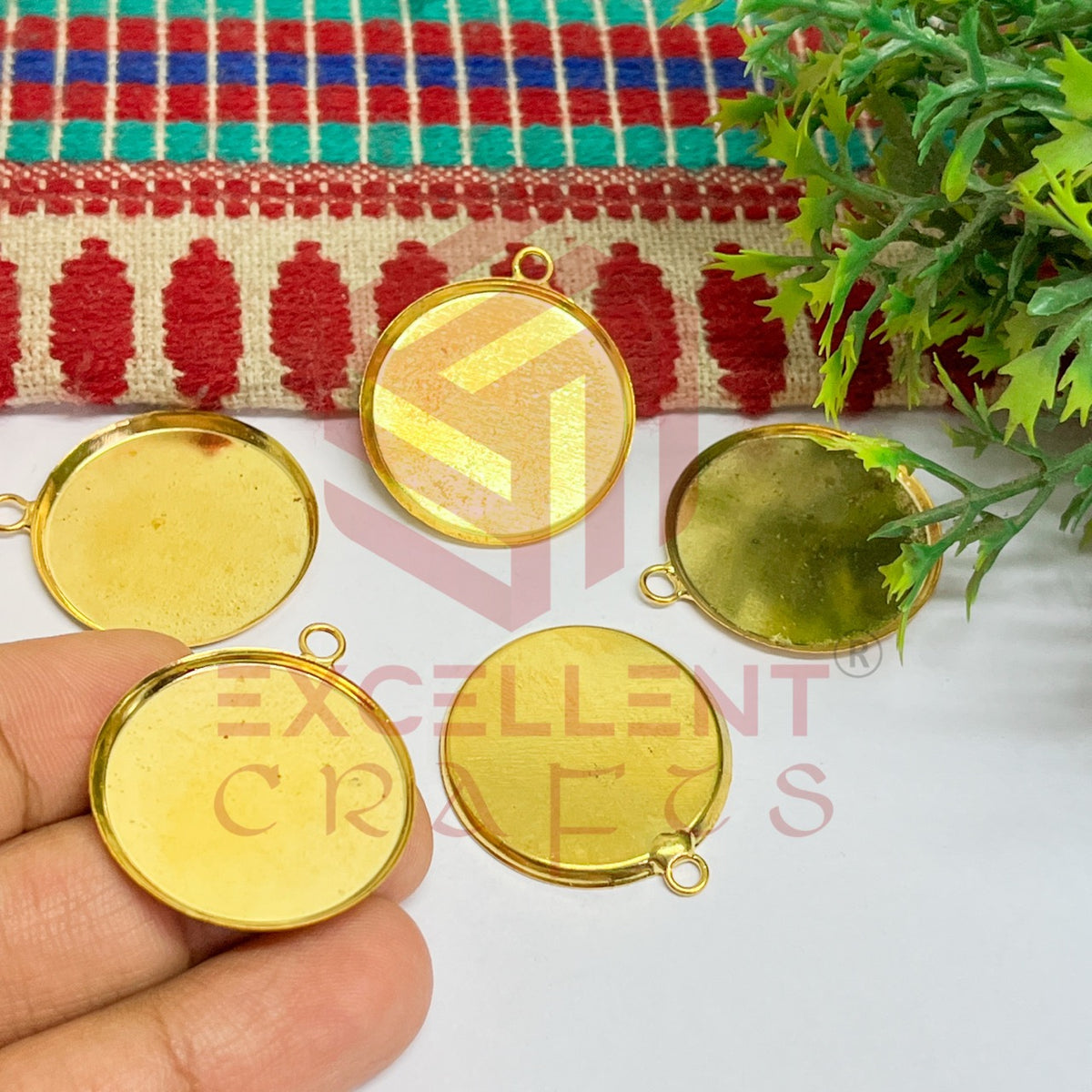Round 25mm Metal Pendent Bezel