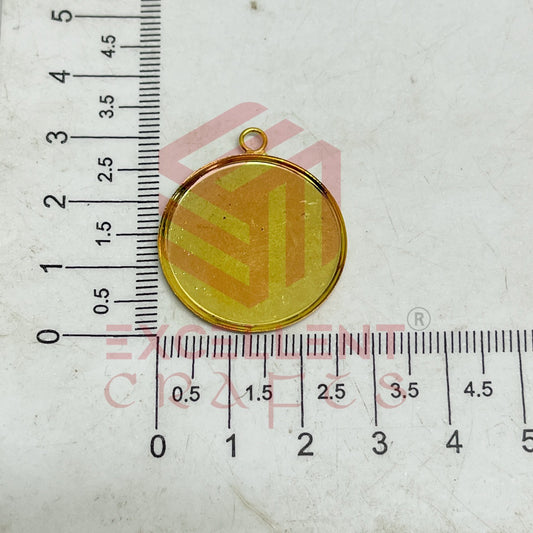 Round 25mm Metal Pendent Bezel