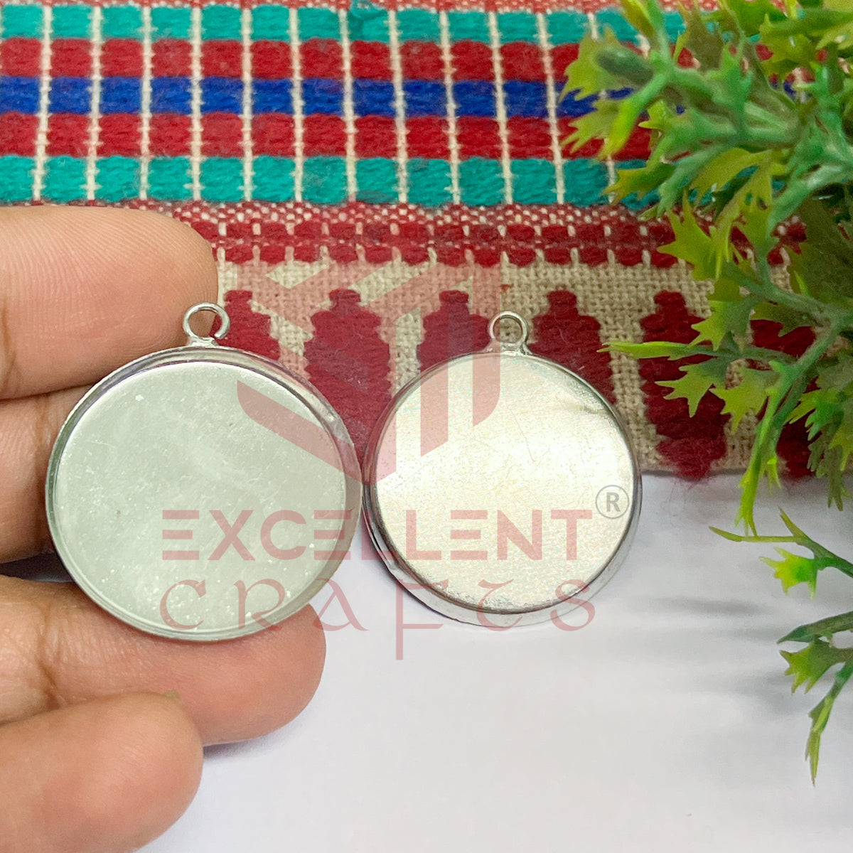 Round 25mm Metal Pendent Bezel