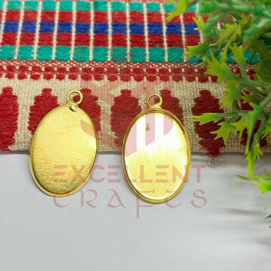 Oval Metal Pendent Bezel