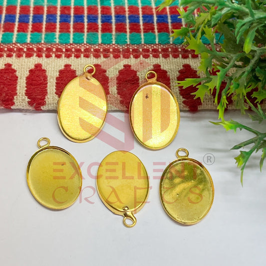 Oval Metal Pendent Bezel