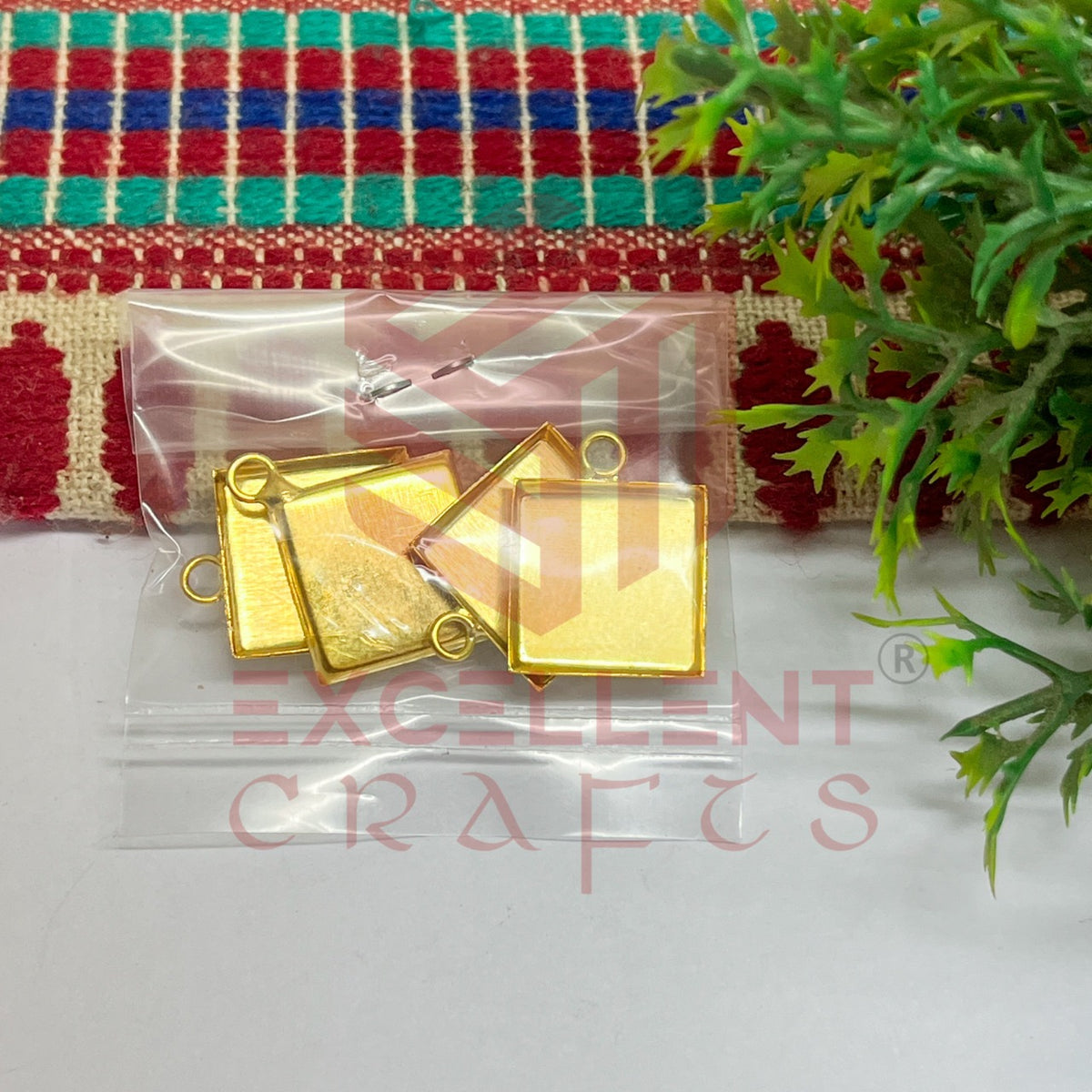 Square Metal Pendent Bezel