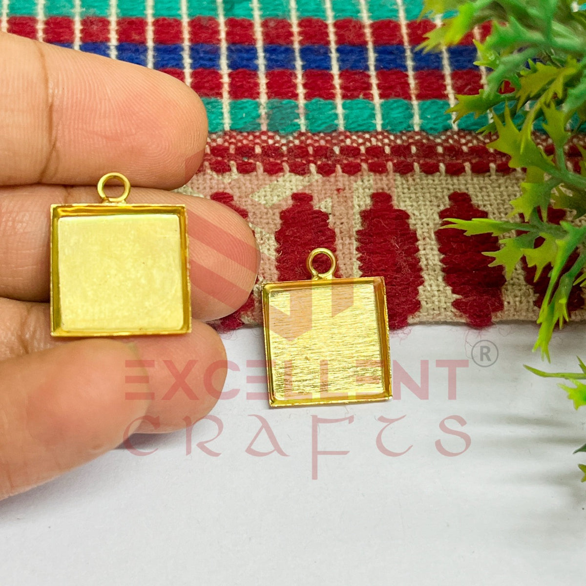 Square Metal Pendent Bezel