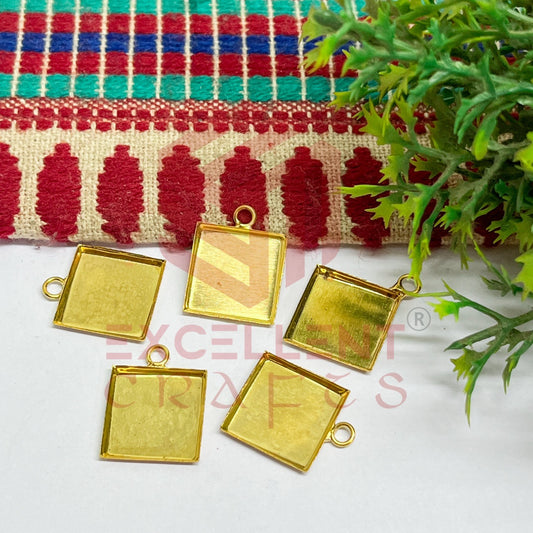 Square Metal Pendent Bezel