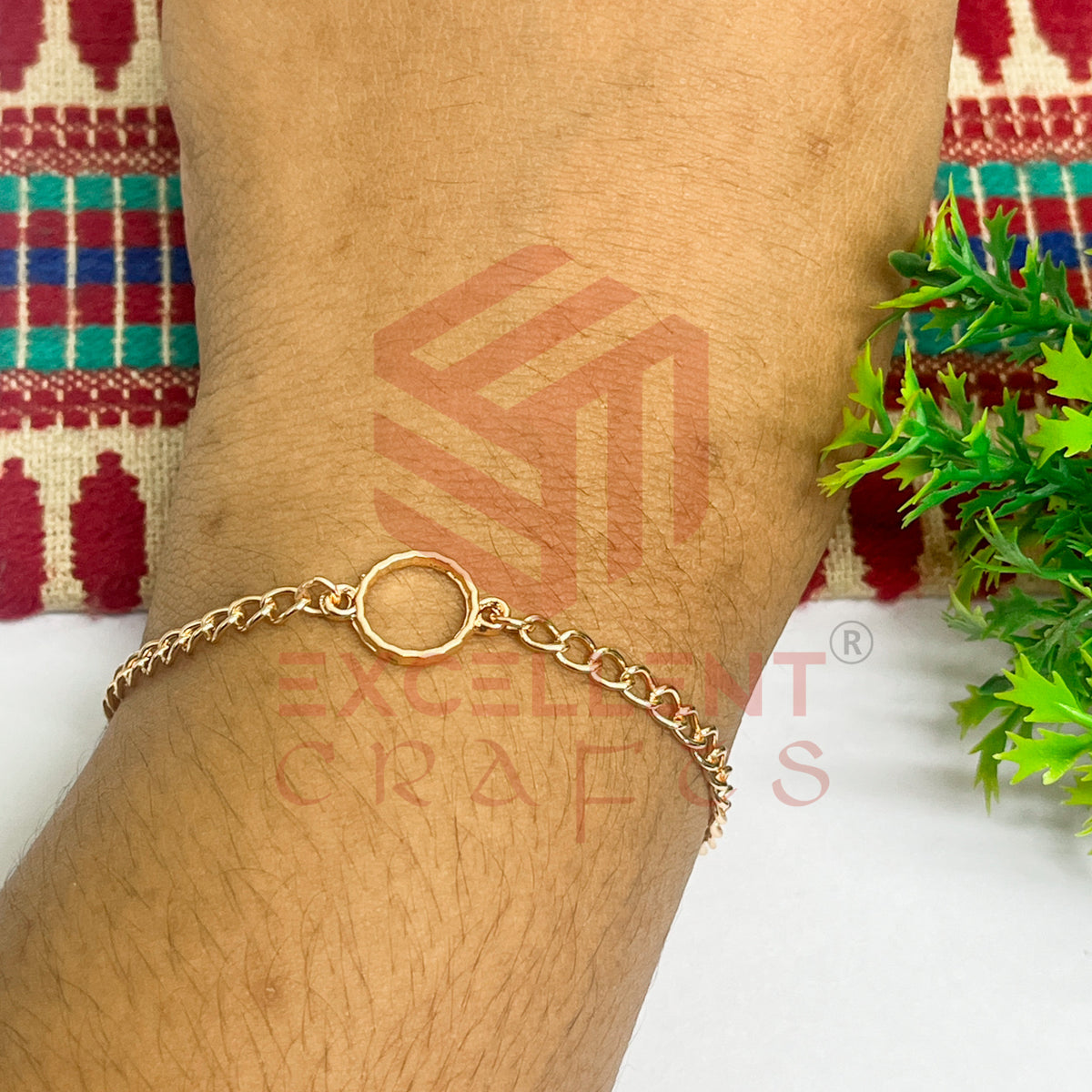 Round Nano Bracelet bezel Chain