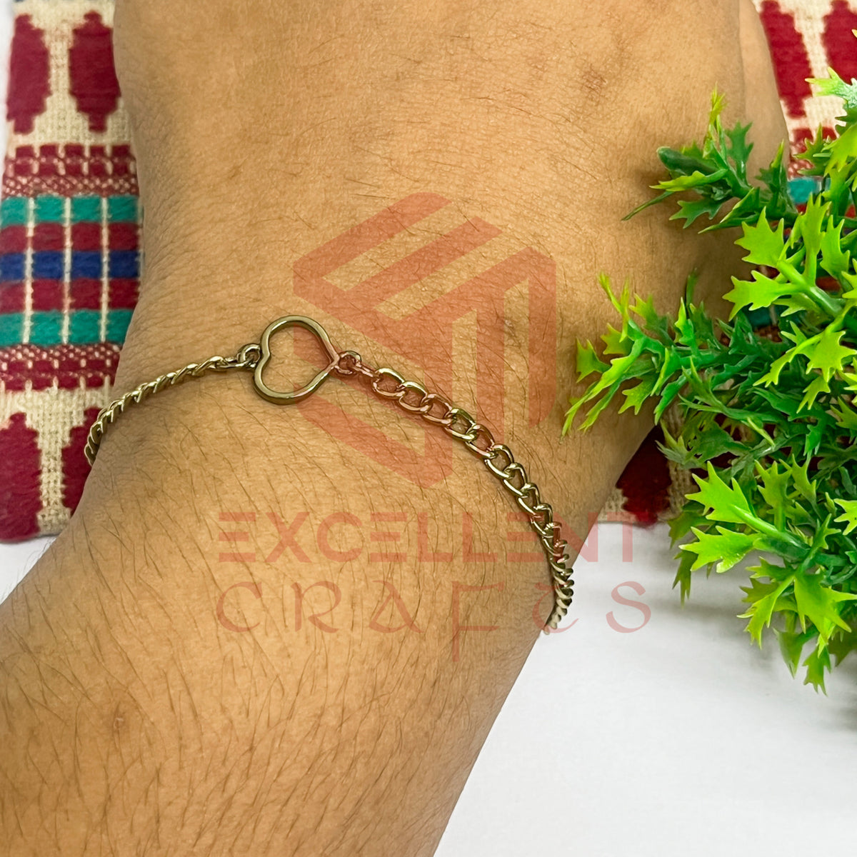 Heart Nano Bracelet bezel Chain