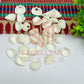 14x15mm Natural White Sea Shells with Hole (100pcs)