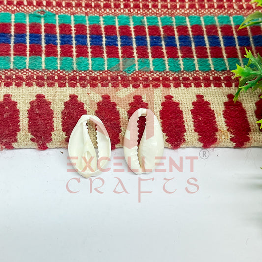 Half Cut White Natural Cowrie Shells (100pcs)