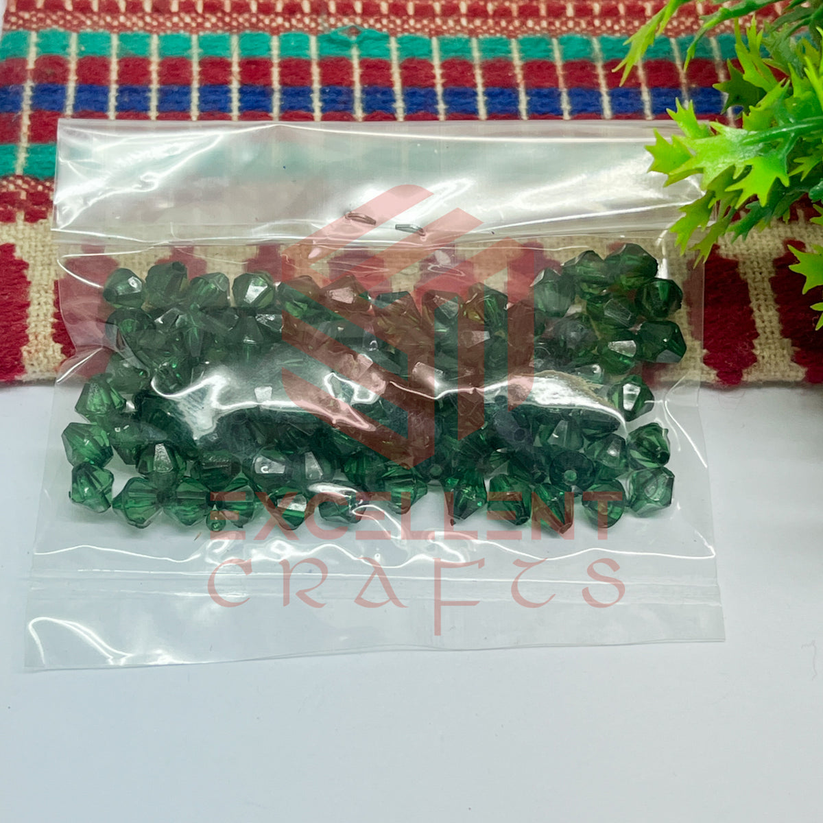 Plastic Beads Bicone-(100pcs Pack)-6mm