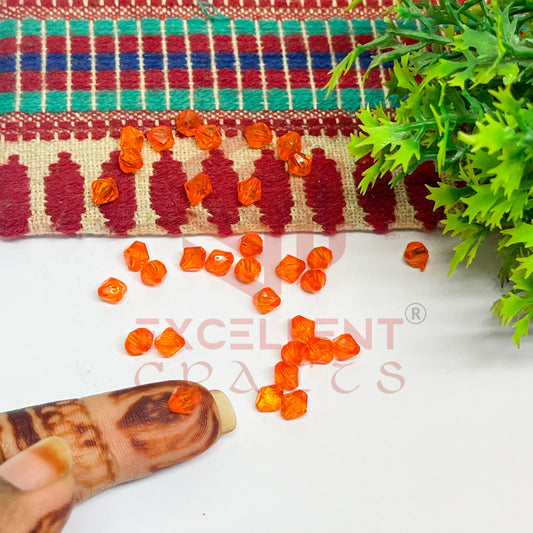 Plastic Beads Bicone-(100pcs Pack)-6mm