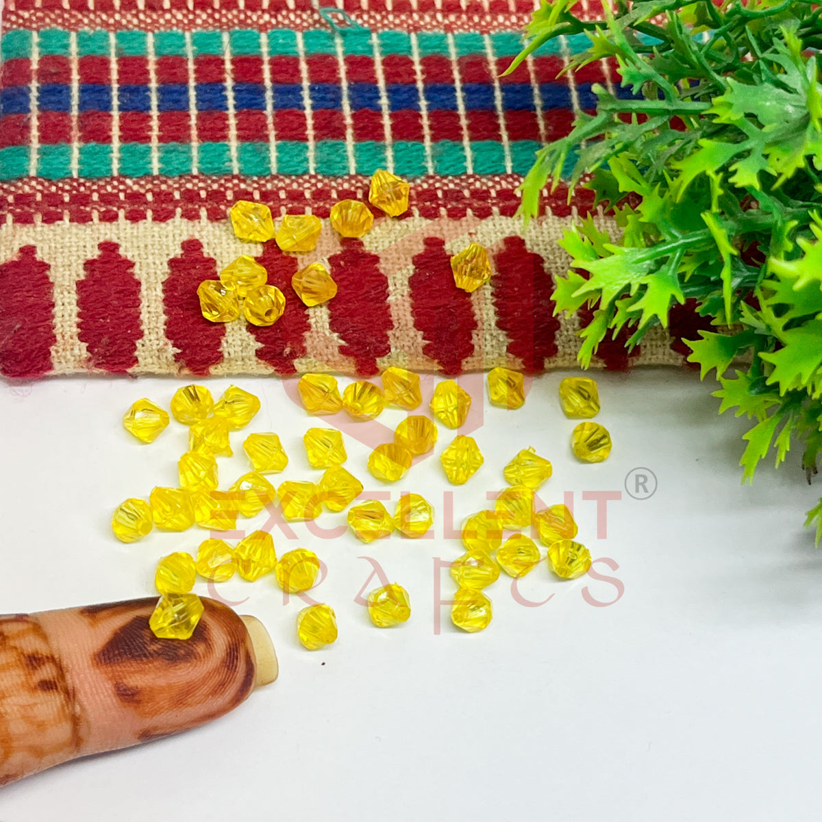 Plastic Beads Bicone-(100pcs Pack)-6mm