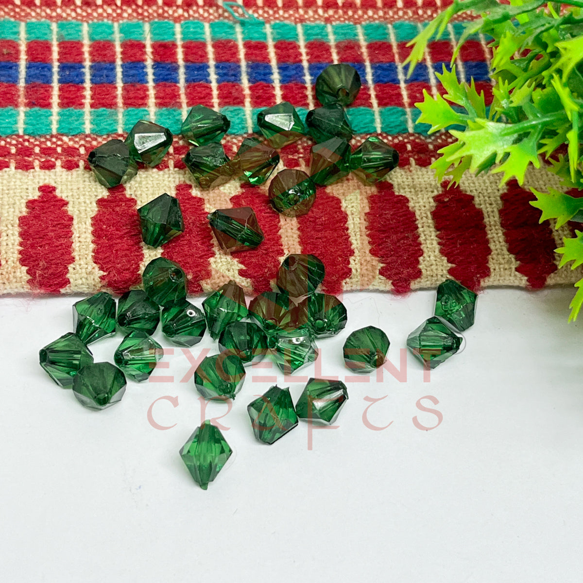 Plastic Beads Bicone-(100pcs Pack)-8mm