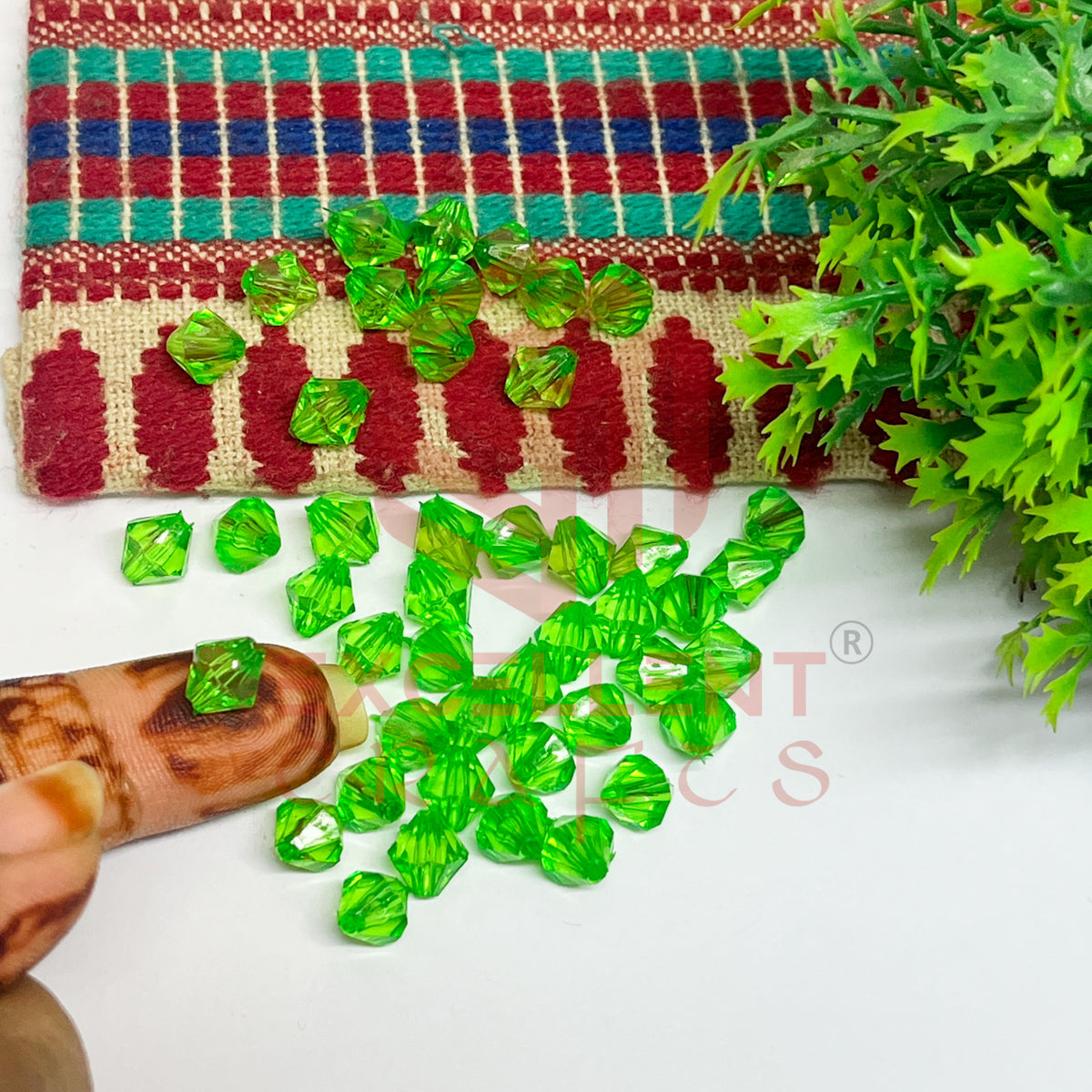 Plastic Beads Bicone-(100pcs Pack)-8mm
