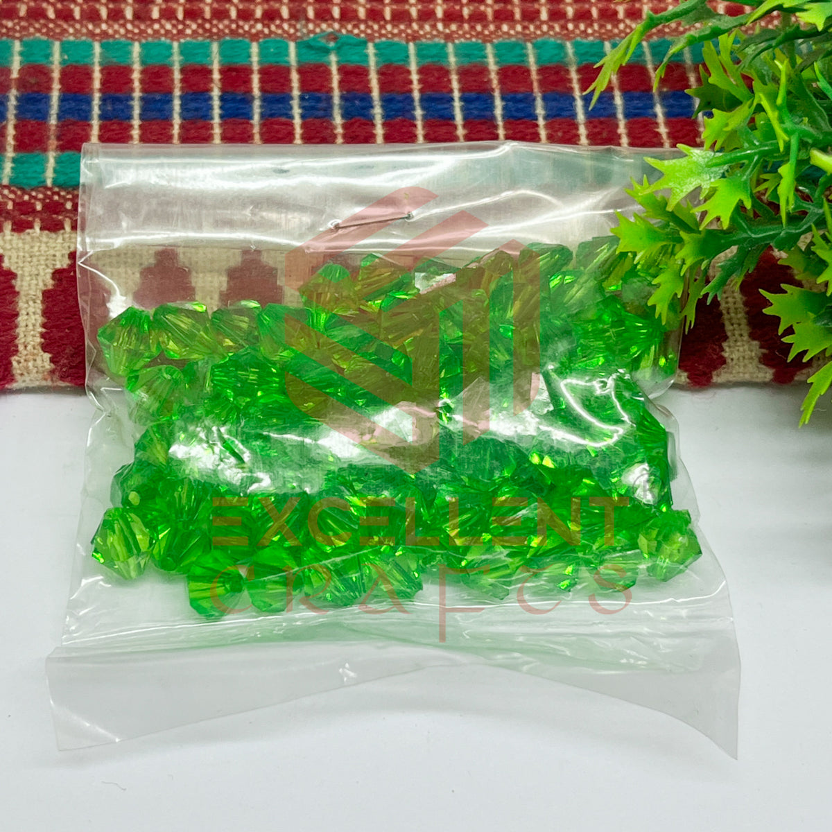 Plastic Beads Bicone-(100pcs Pack)-8mm